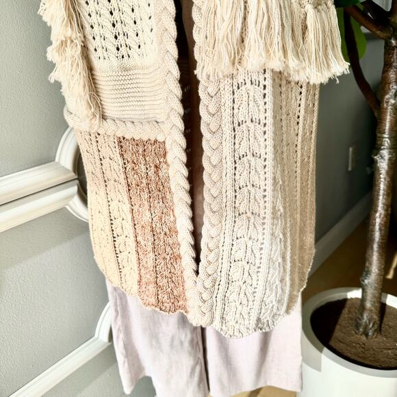 Alice + Olivia Perry Patchwork Wool Maxi Sweater Vest Size Large - Picture 5 of 12